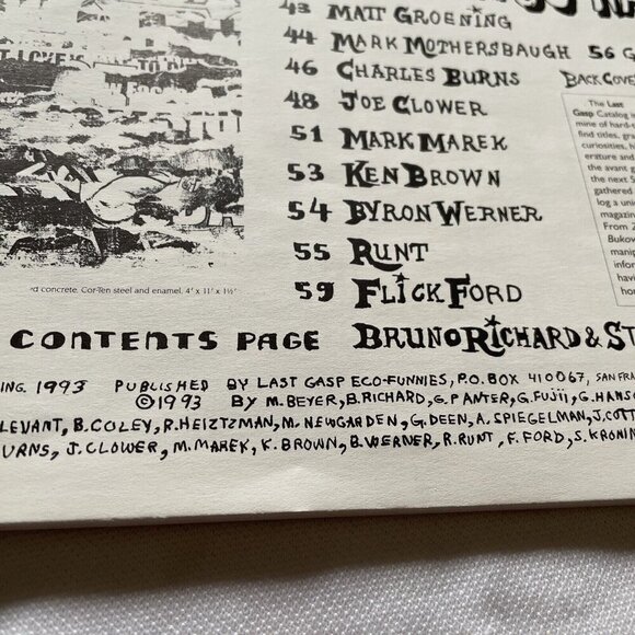 Go Naked #1 Last Gasp 1993 Adult Comic Zine Featuring Groening & More - Picture 7 of 16